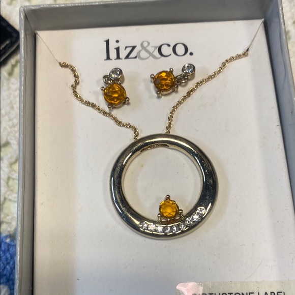 liz & co. Jewelry - Liz & Co. Gold and Silver Jewelry Set with Orange Accents